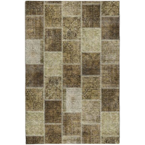 Dream Shag Premium Machine Washable Abstract ADS772 Brown 5 ft. x 7 ft. 6 in. Area Rug