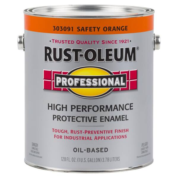 Rust-Oleum Professional 1 gal. High Performance Protective Enamel Gloss Safety Orange Oil-Based Interior/Exterior Paint (2-Pack)