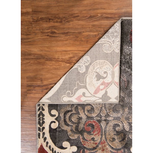 Jewel Blue 8 ft. x 10 ft. Traditional Loomed Medallion Polypropylene Rectangle Indoor Area Rug