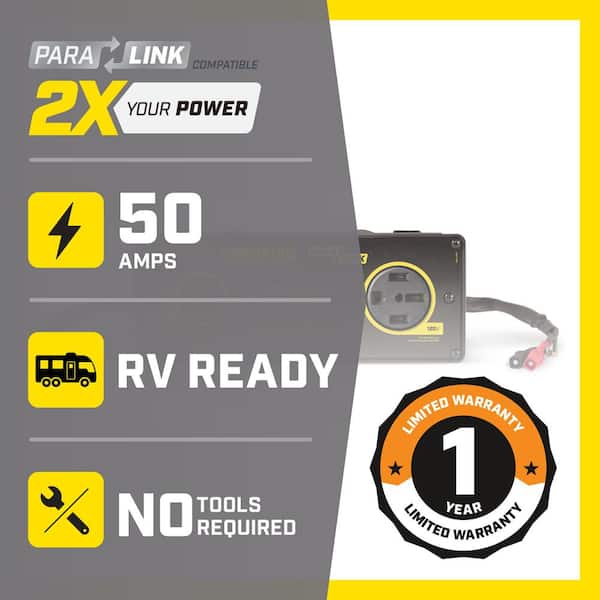 50-Amp RV Ready Parallel Kit for Linking Two 2800-Watt or Higher Inverter Generators