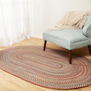 Greenwich Bombay Multi 2 ft. x 4 ft. Oval Indoor Braided Area Rug