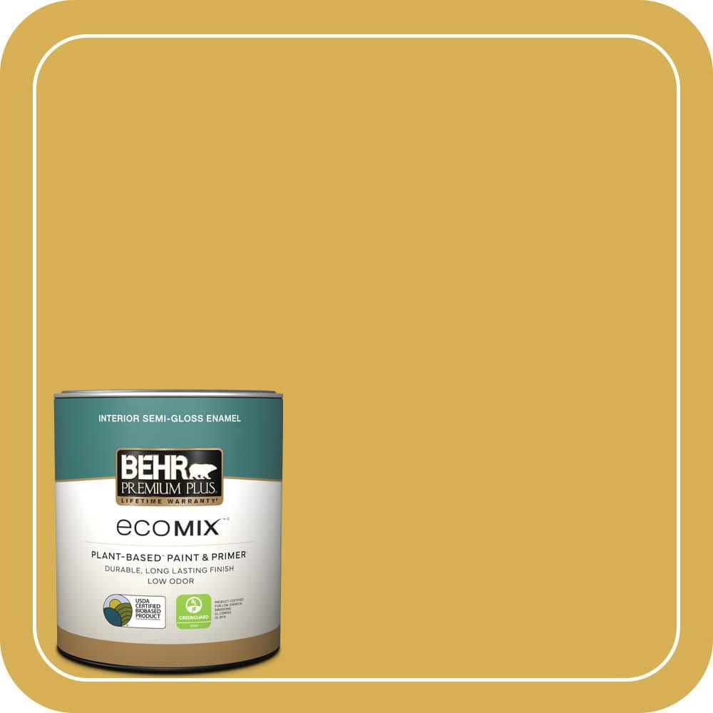1 qt. #370D-6 Golden Cricket Semi-Gloss Enamel EcoMix Plant-Based Interior Paint & Primer price history on PriceWatchPro