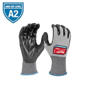 Medium High Dexterity Cut 2 Resistant Polyurethane Dipped Work Gloves (2-Pack)