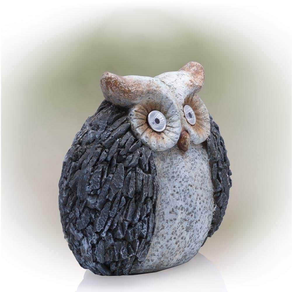 13-inch Brown Solar Powered Owl Lawn Decoration