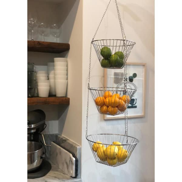 Silver Chrome Hanging Baskets