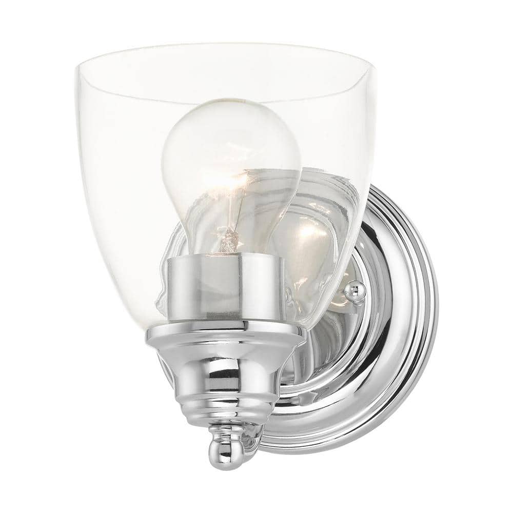Montgomery Polished Chrome 7'' Transitional Vanity Sconce