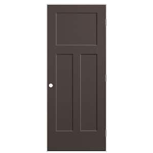 32 in. x 80 in. 3-Panel Winslow Left-Hand Hollow Core Willow Wood Molded Composite Single Prehung Interior Door