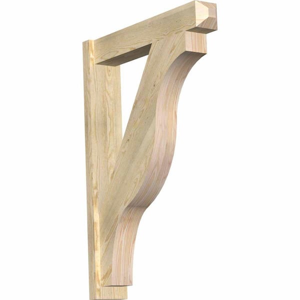 Ekena Millwork 6 in. x 42 in. x 30 in. Fuston Craftsman Rough Sawn Douglas Fir Outlooker