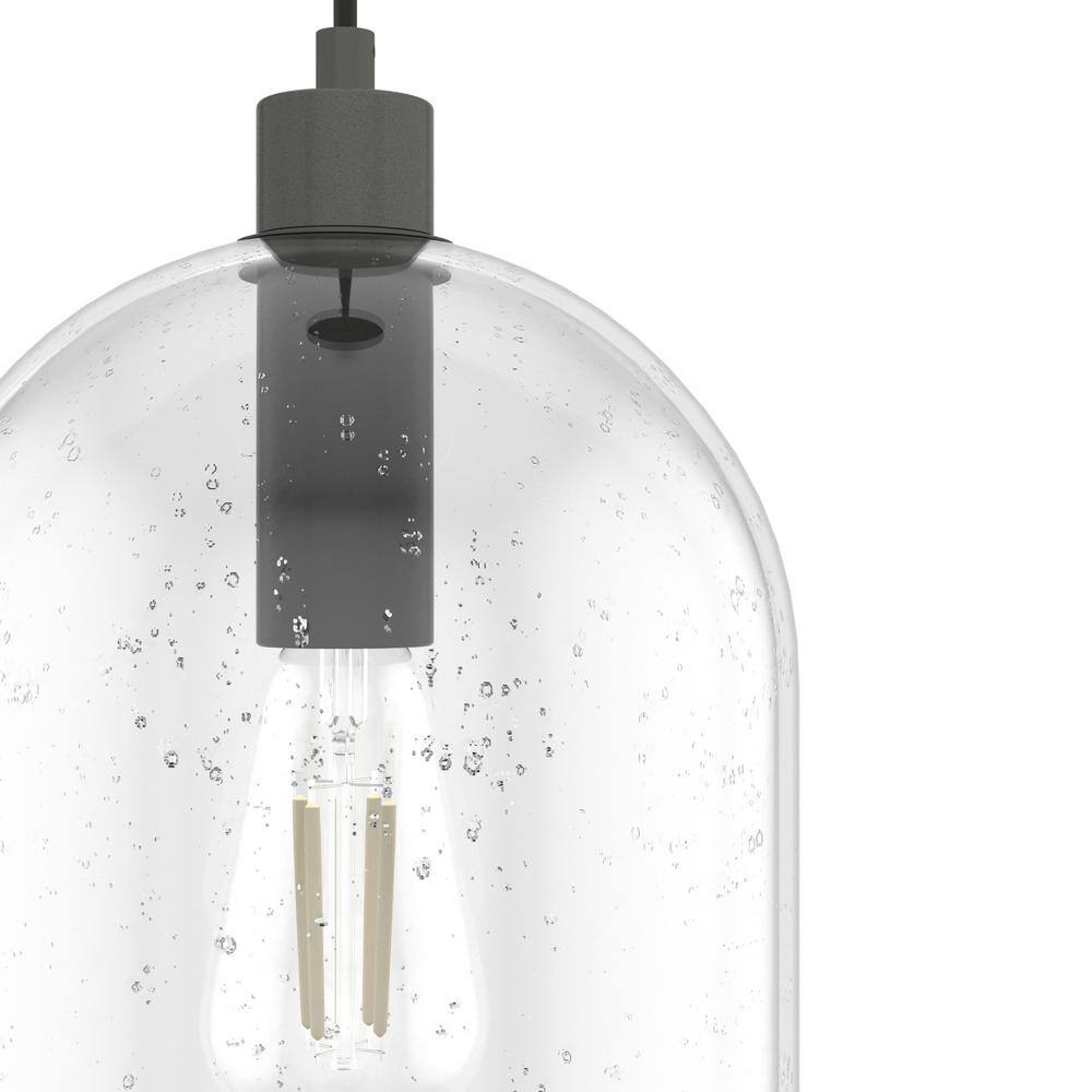 Noble Bronze Seeded Glass LED Pendant Light