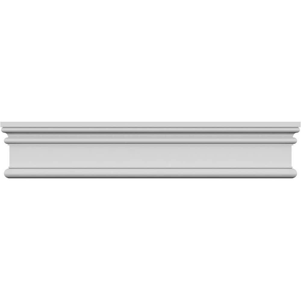 Ekena Millwork 7/8 in. x 142 in. x 3-1/2 in. Polyurethane Bedford Crosshead Moulding