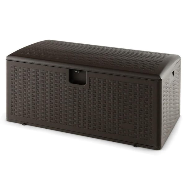 Kadehome 73 Gal. HDPE Deck Box with Lockable Lid
