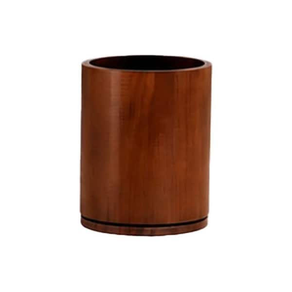Acacia Wood Utensil Holder with 360° Rotating Base for Kitchen Countertop Organizer