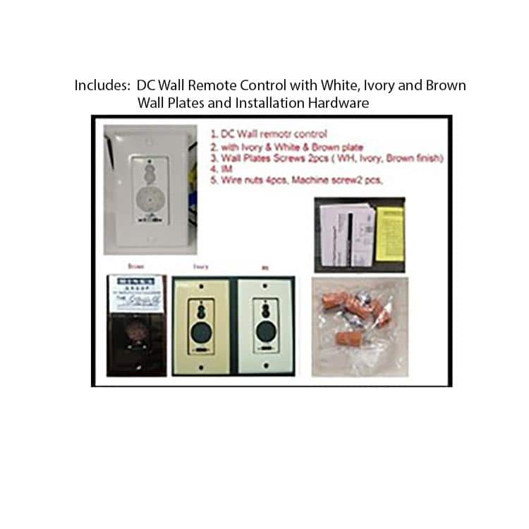 White Plastic Wall Control for Ceiling Fans