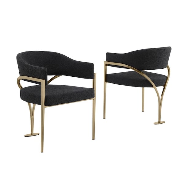 Acme Furniture Gavan Black Synthetic Leather Arm Chair (Set of 2