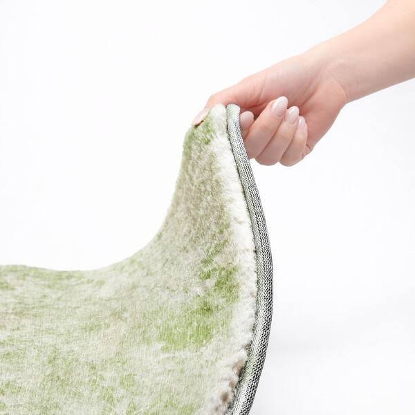 Dream Shag Premium Machine Washable Abstract ADS724 Aloe 9 ft. x 12 ft. Area Rug