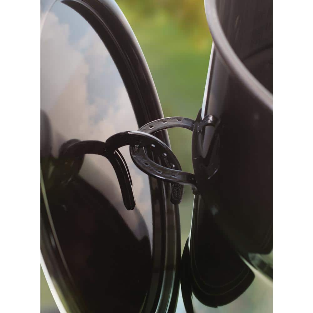 Classic Black 18.5 Inch Porcelain Drum Smoker with Accessories