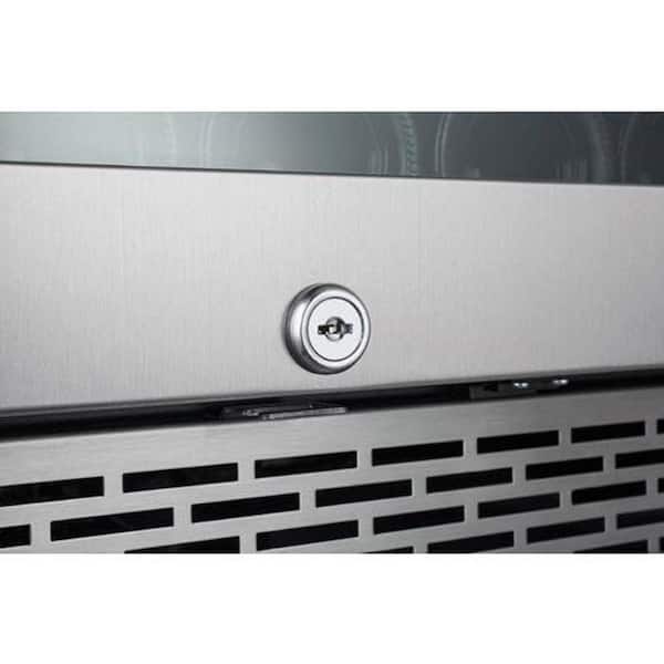 Avallon 140 Can 24 In Built In Beverage Cooler In Black And Stainless Steel Abr241sgrh The Home Depot