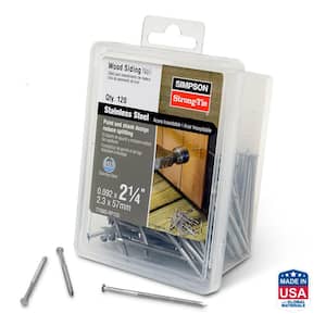 7d x 2-1/4 in. Annular-Ring Shank Type 316 Stainless Steel Wood Siding Nail (120-Pack)