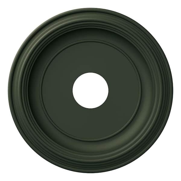 Ekena Millwork 16" O.D. x 3-1/2" I.D. x 1-3/8" P Traditional Thermoformed PVC Ceiling Medallion in UltraCover Satin Hunt Club Green
