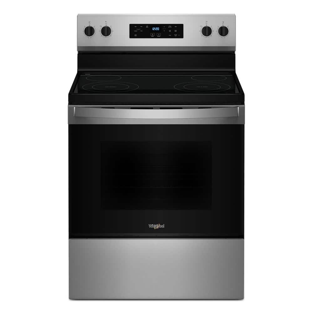 30 in. 4 Burner Element Freestanding Electric Range in Stainless Steel with No Preheat Mode