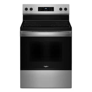 30 in. 4 Burner Element Freestanding Electric Range in Stainless Steel with No Preheat Mode