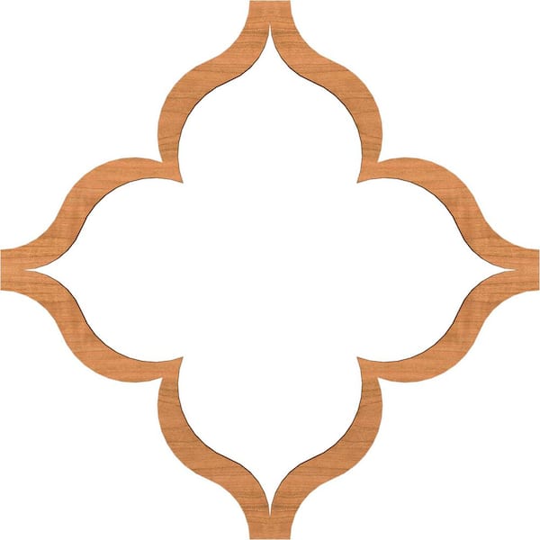 Ekena Millwork Large May Fretwork 3/8 in. x 6 ft. x 6 ft. Brown Wood Decorative Wall Paneling 1-Pack