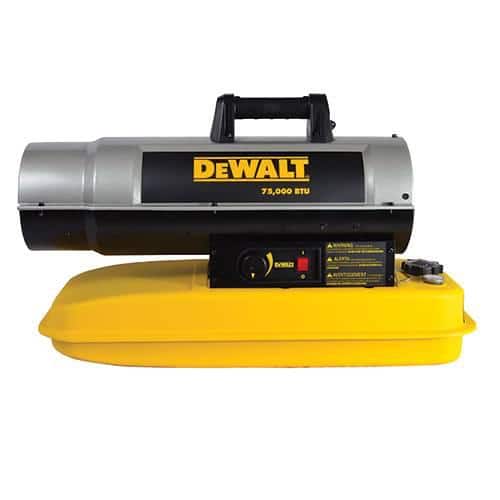 DEWALT 75 000 BTU Forced Air Kerosene Outdoor Heater DXH75KT The Home Depot