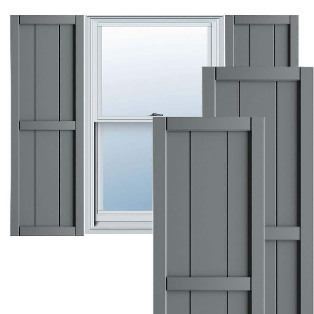 21-1/2 in. x 55 in. True Fit PVC 4-Board Framed Board and Batten Shutters in Ocean Swell (Per Pair) price history on PriceWatchPro
