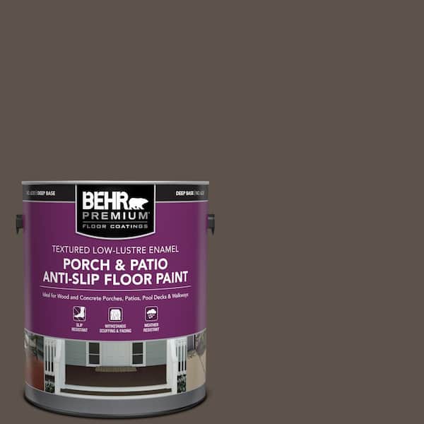 BEHR PREMIUM 1 gal. #ECC-12-3 Shadow Wood Textured Low-Lustre Enamel Interior/Exterior Porch and Patio Anti-Slip Floor Paint