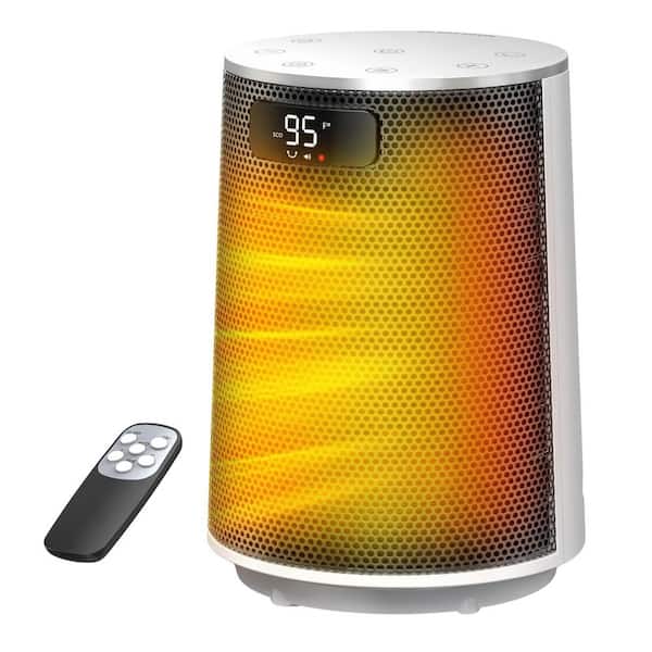 1500-Watt White Indoor Electric PTC Ceramic Tower Heater with Fast