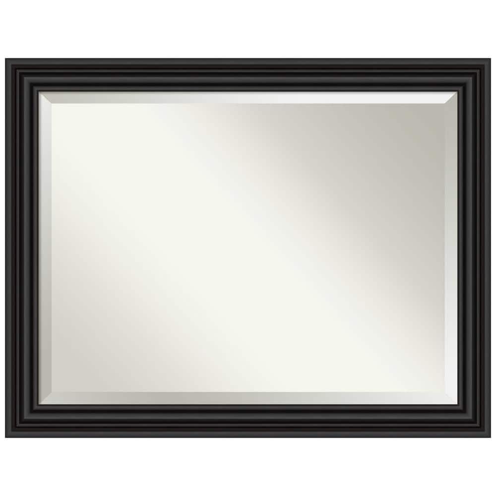 Colonial Black Polystyrene Rectangular Bathroom Vanity Mirror