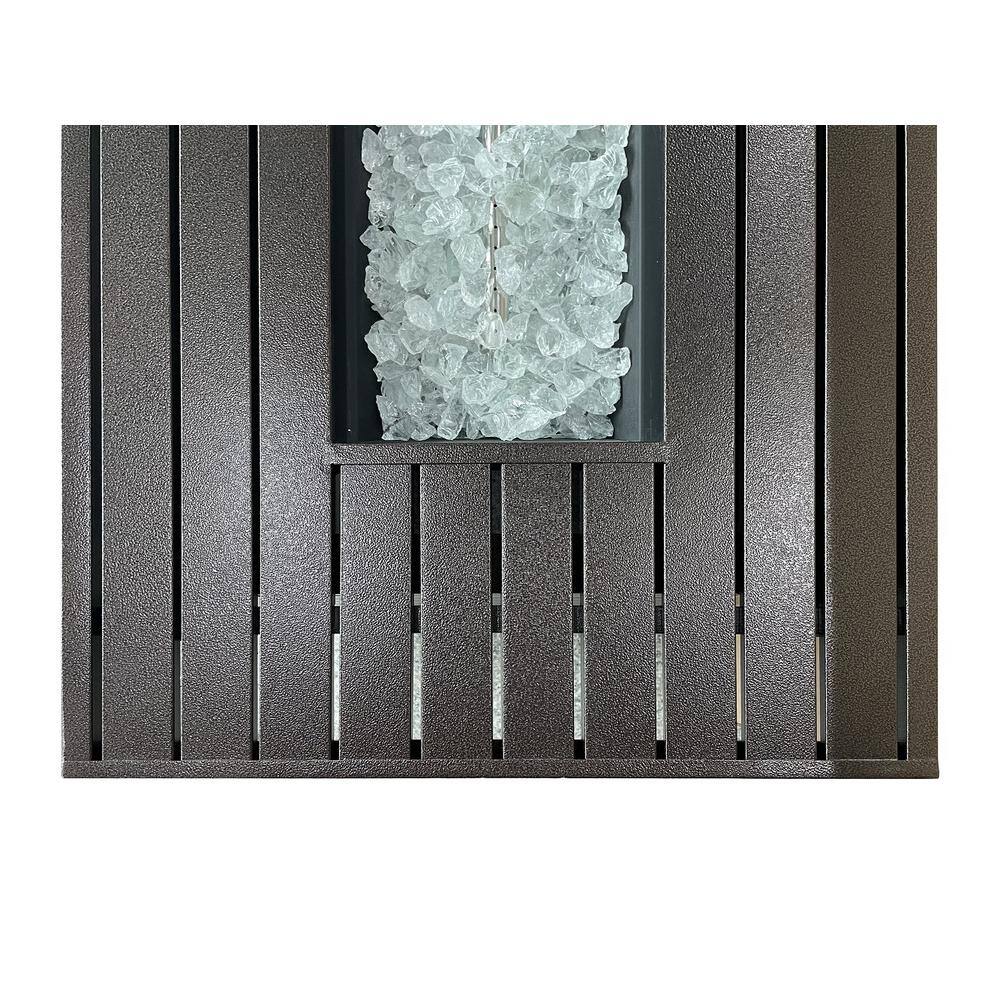 Hammered Bronze 54" Gas Fire Pit Table