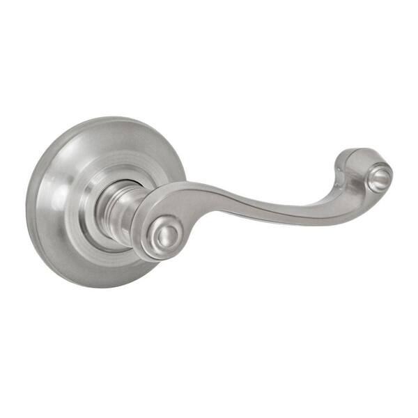 Fusion Brushed Nickel Ornate Dummy Set Right Handed Lever with Cambridge Rose