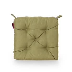 Green Square Outdoor Seat Cushion, Outdoor Chair Cushion, Fabric Classic Tufted Chair Cushion