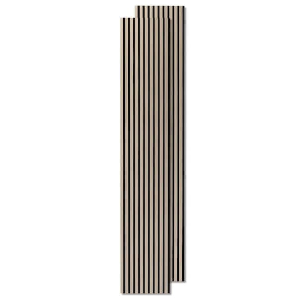 Oak 2-Pack Acoustic Wood Panels for Wall and Ceiling, Soundproof Slat ...
