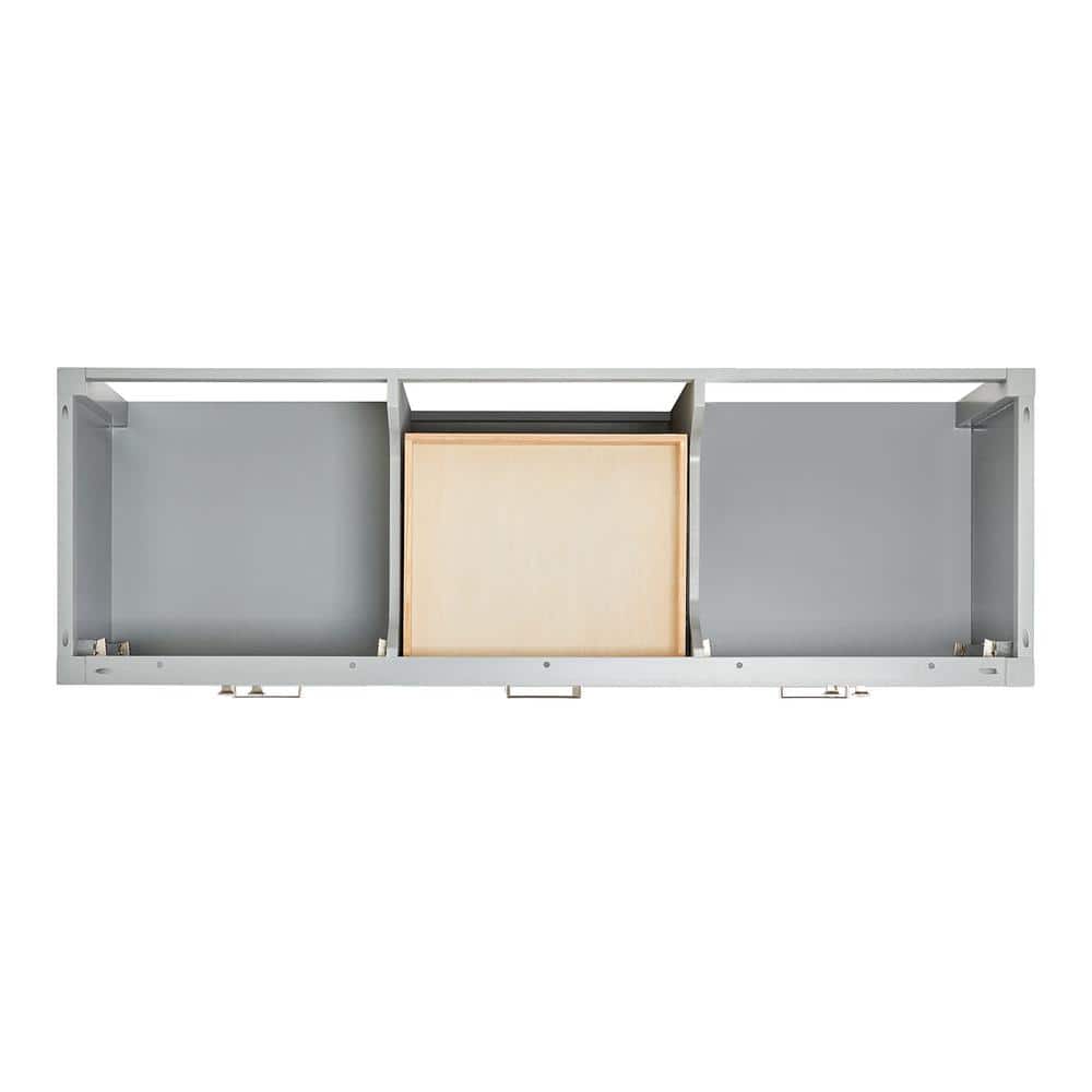Cambridge 67" Gray Double Freestanding Vanity with Marble Top