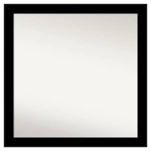 Brushed Black 29.25 in. x 29.25 in. Non-Beveled Modern Square Framed Bathroom Wall Mirror in Black