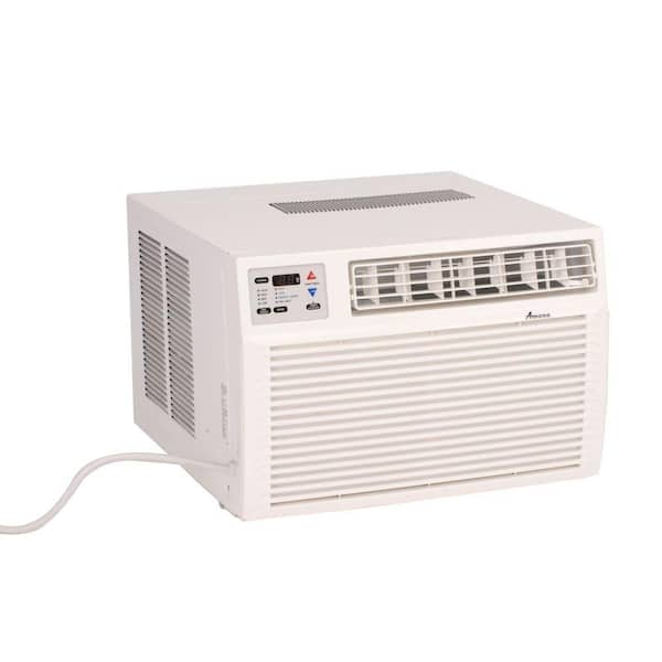 Amana 11,200 BTU 230/208V Window Air Conditioner Cools 600 Sq. Ft. with Heater and Remote in White