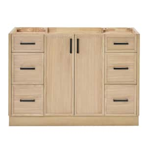 Kelly 48 in. W x 21.5 in. D x 34.5 in. H Bath Vanity Cabinet without Top in White Oak