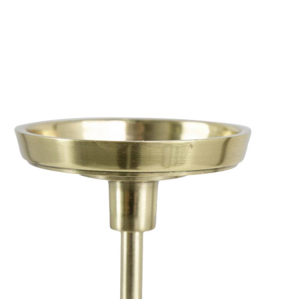 Set of 5 Gold and Marble Taper Candleholders