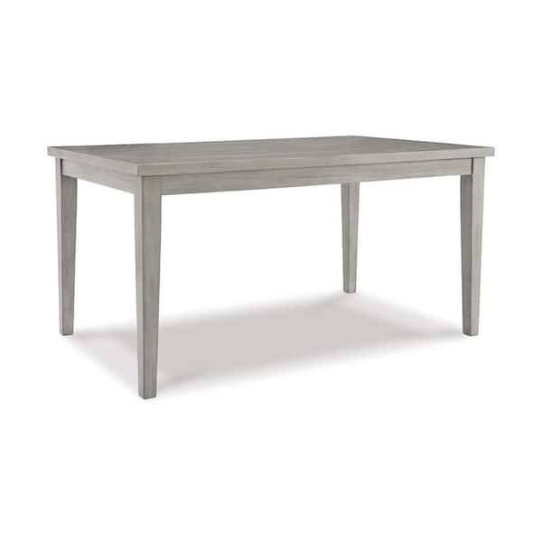 Signature DESIGN BY ASHLEY Parellen Casual Gray Wood 36 in. 4 Legs Dining Table Seats 6
