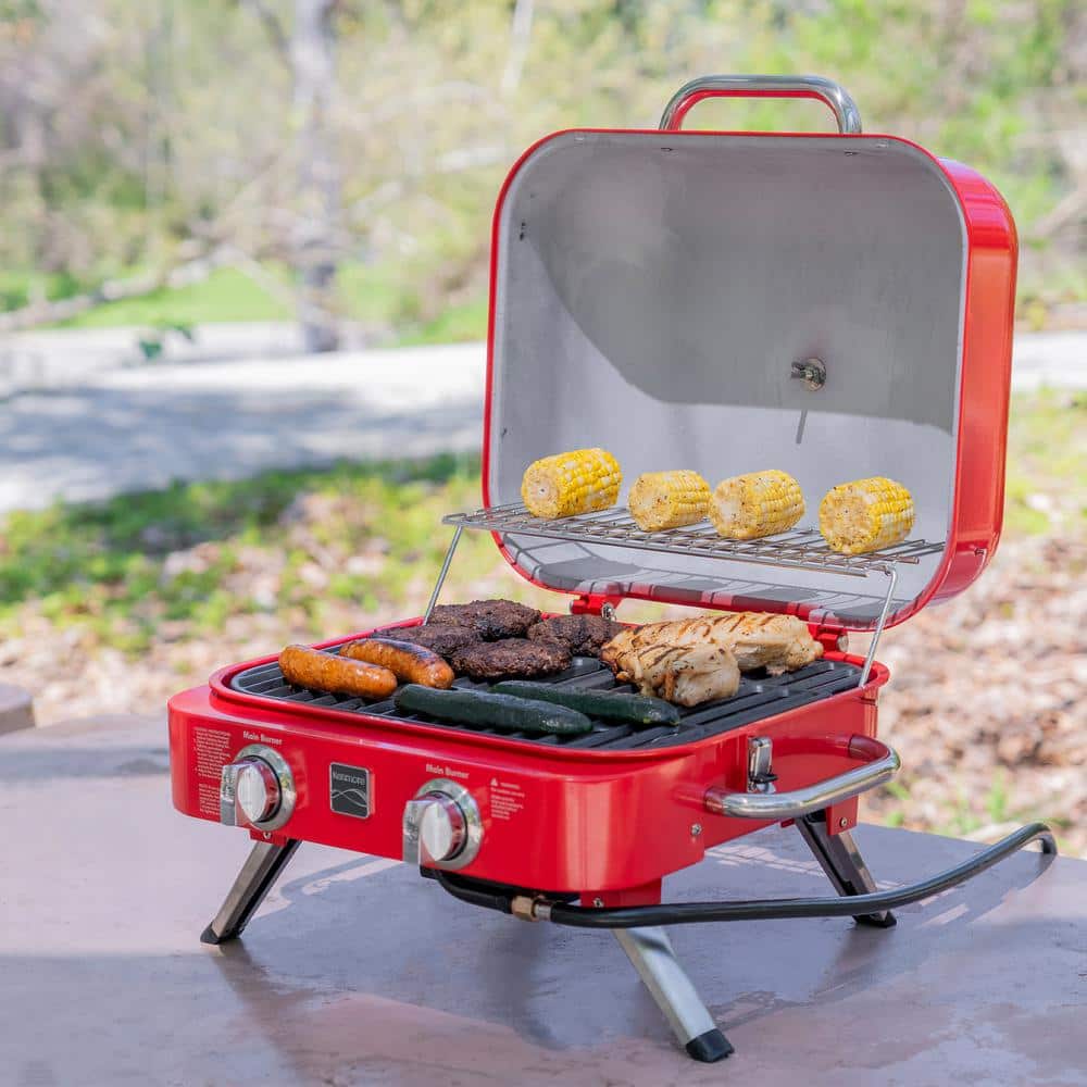 Kenmore Red 2-Burner Portable Tabletop Propane Gas Grill