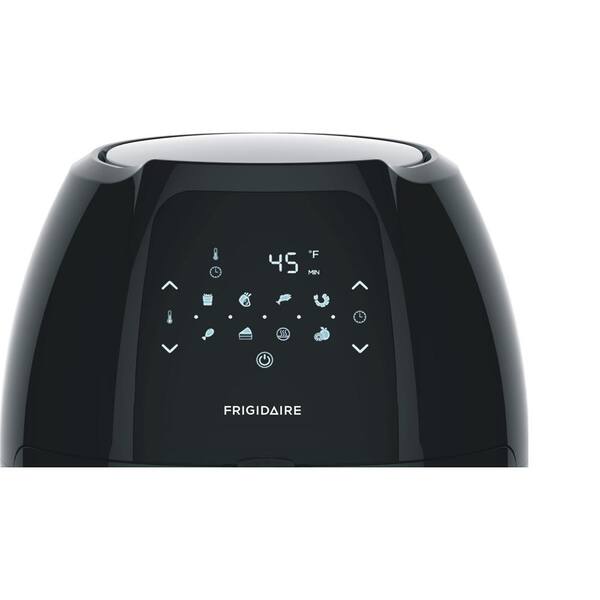 New White and Gold Deime Digital LCD Touchscreen 4.2Qt Air Fryer with Window
