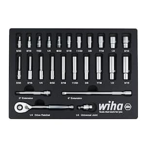 1/4 in. Deep Socket Tray Set - SAE (25-Piece) Drive Professional Standard