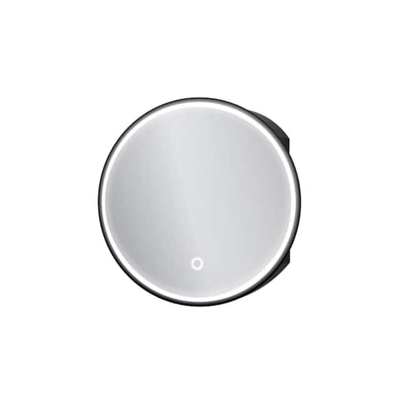 24 in. W x 24 in. H Round Iron Recessed or Surface Mount Medicine Cabinet with Mirror