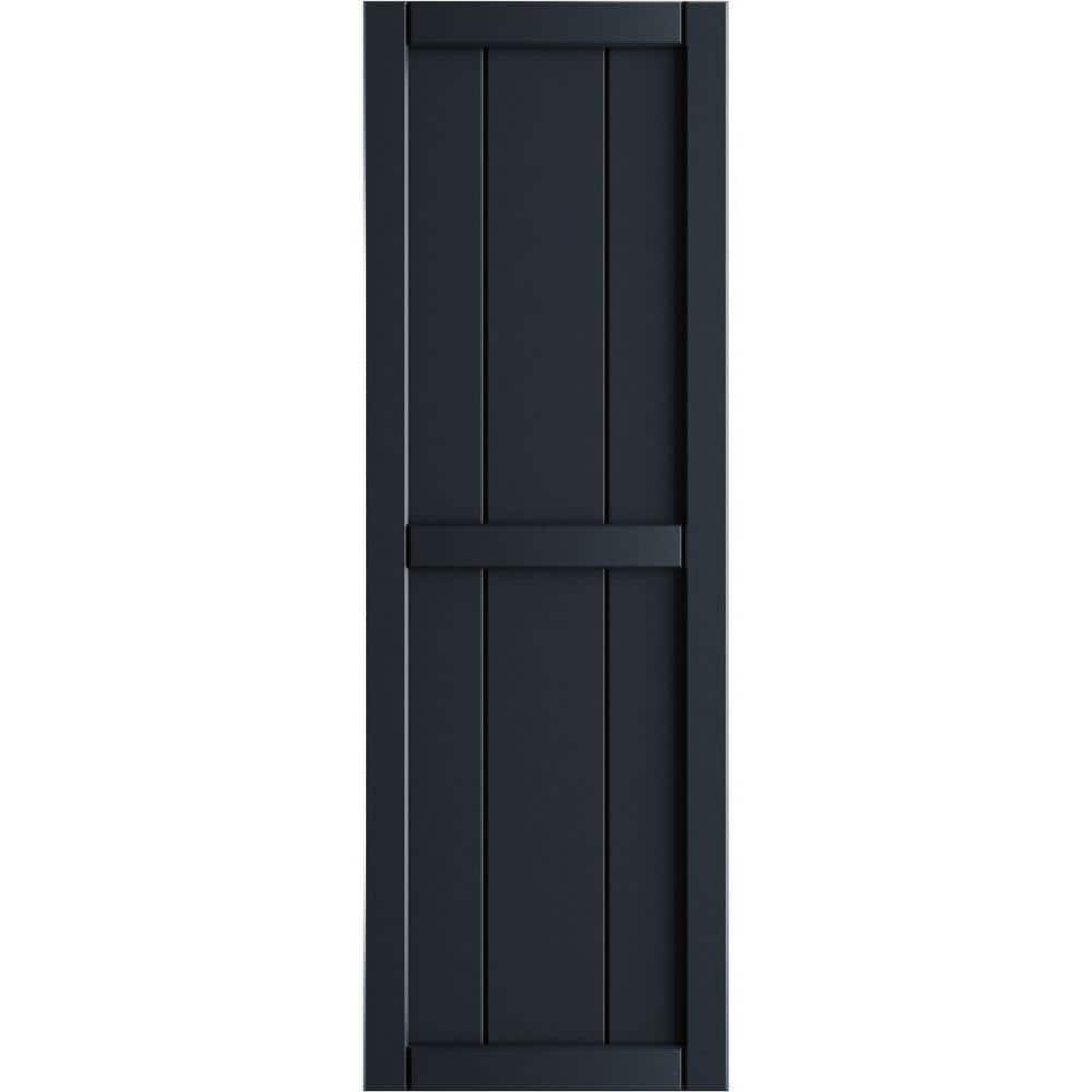 16-1/8 in. x 55 in. True Fit PVC 3-Board Framed Board and Batten Shutters in Starless Night Blue (Per Pair) price history on PriceWatchPro