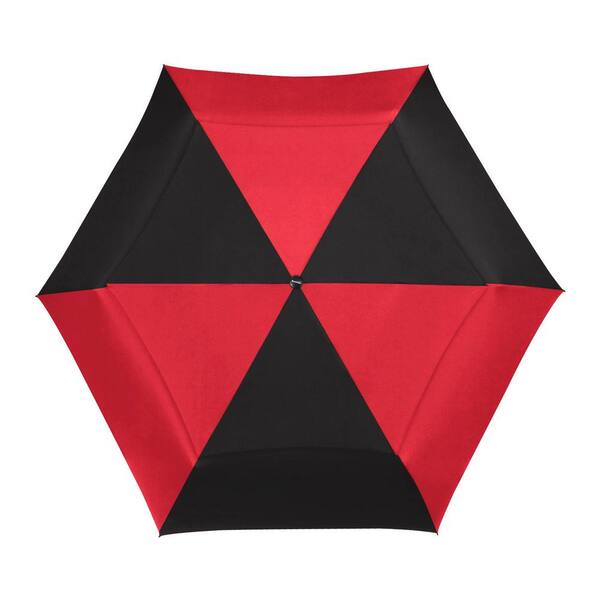 red and black umbrella