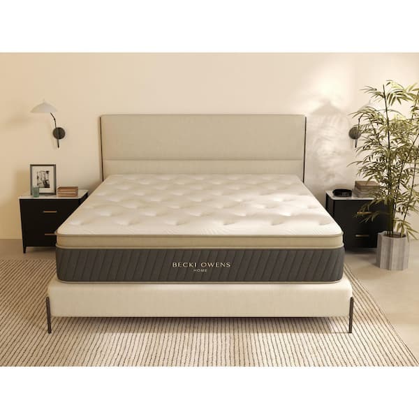 Renew King 14 in. Euro-Top Hybrid Mattress with Quilted Bamboo Infused Cover Bio-Based Memory Foam - Plush
