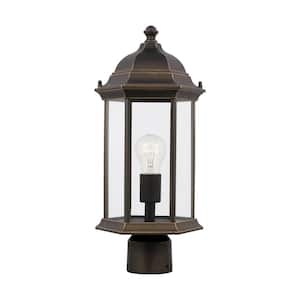 Sevier 1-Light Antique Bronze Outdoor Post Lantern