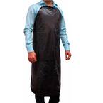 43.3 in. x 34 in. Black Adjustable Waterproof Material PVC Apron Smooth Finish to Prevent Bacterial Growth (1-Pack)